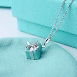 Tiffany Blue Box Necklace in sterling silver